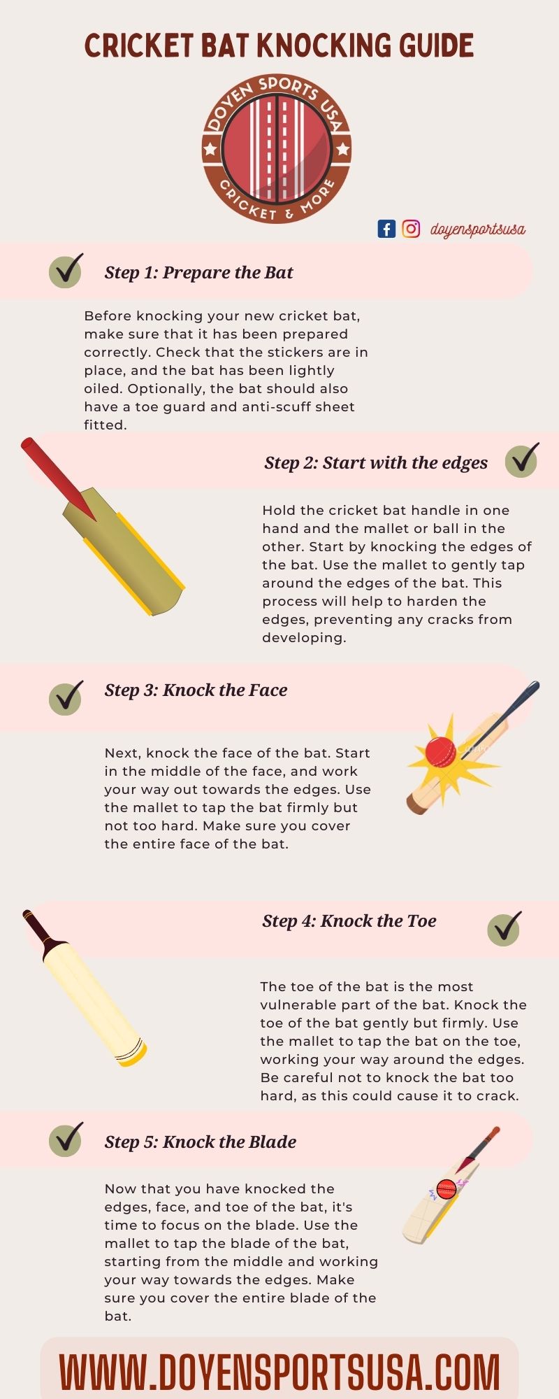 How To Knock A Cricket Bat Doyen Sports USA
