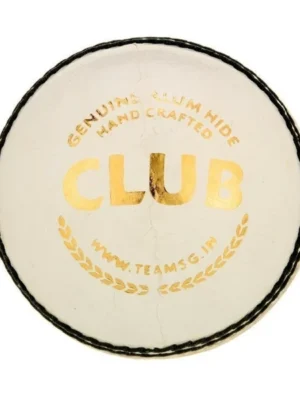 SG Club White Leather Cricket Ball