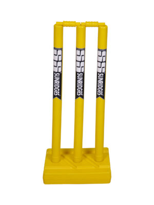 SS Plastic Stumps SS Cricket Full Size Plastic Stumps with 1 Base and 2 bails