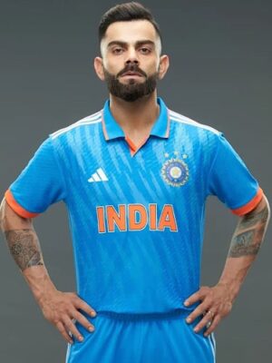 odi1 Adidas India Cricket Player Jersey