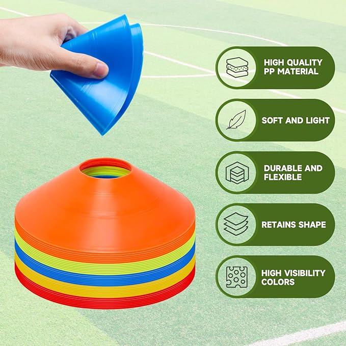 Disc Cones For Cricket - Set Of 50 | Doyen Sports USA