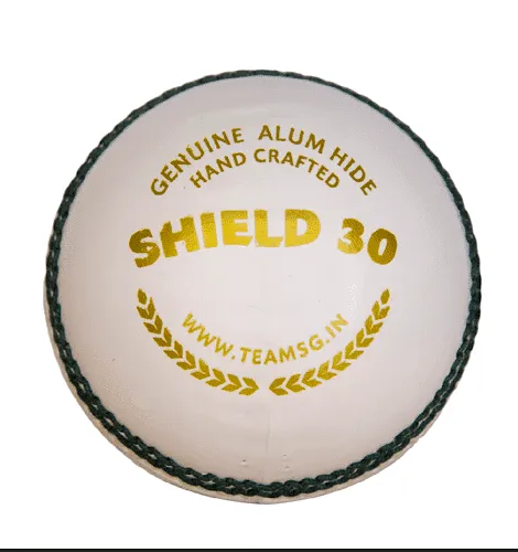 SG Shield 30 White Leather Ball